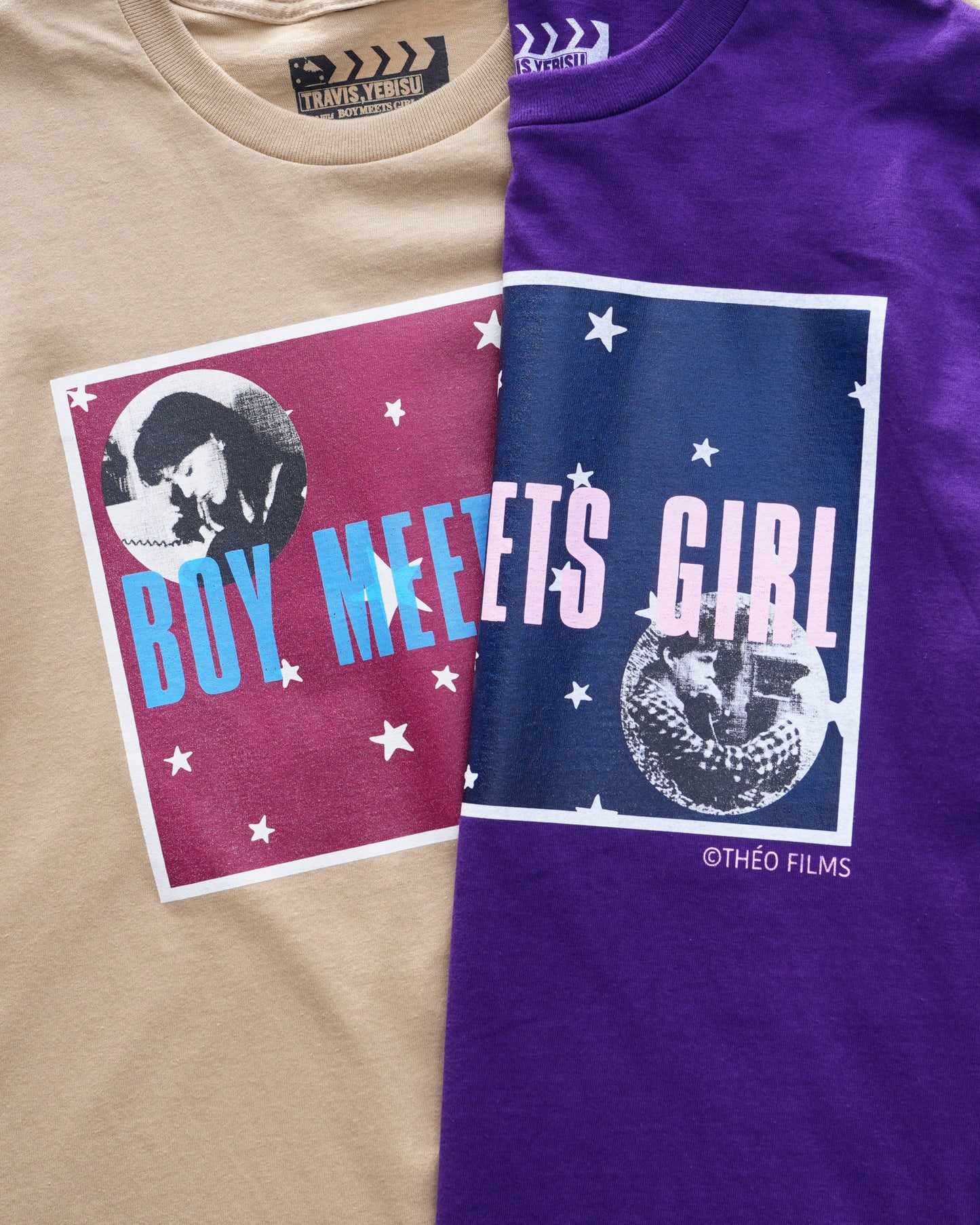 【BOY MEETS GIRL】Official T-shirt (Title&Call/Vinyl)/PURPLE【SCENE0】