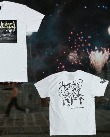 【Les Amants du Pont-Neuf】The Lovers on the Bridge T-shirt (Photo&Neon)/WHITE【SCENE0】