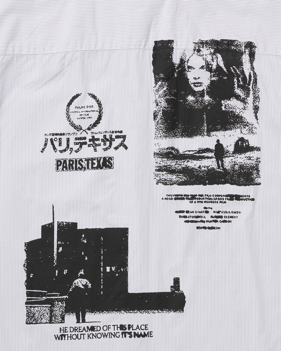 【PARIS,TEXAS】Hunter Shirt /GREY STRIPE "Offilial"【SCRT】