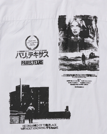 【PARIS,TEXAS】Hunter Shirt /GREY STRIPE "Offilial"【SCRT】