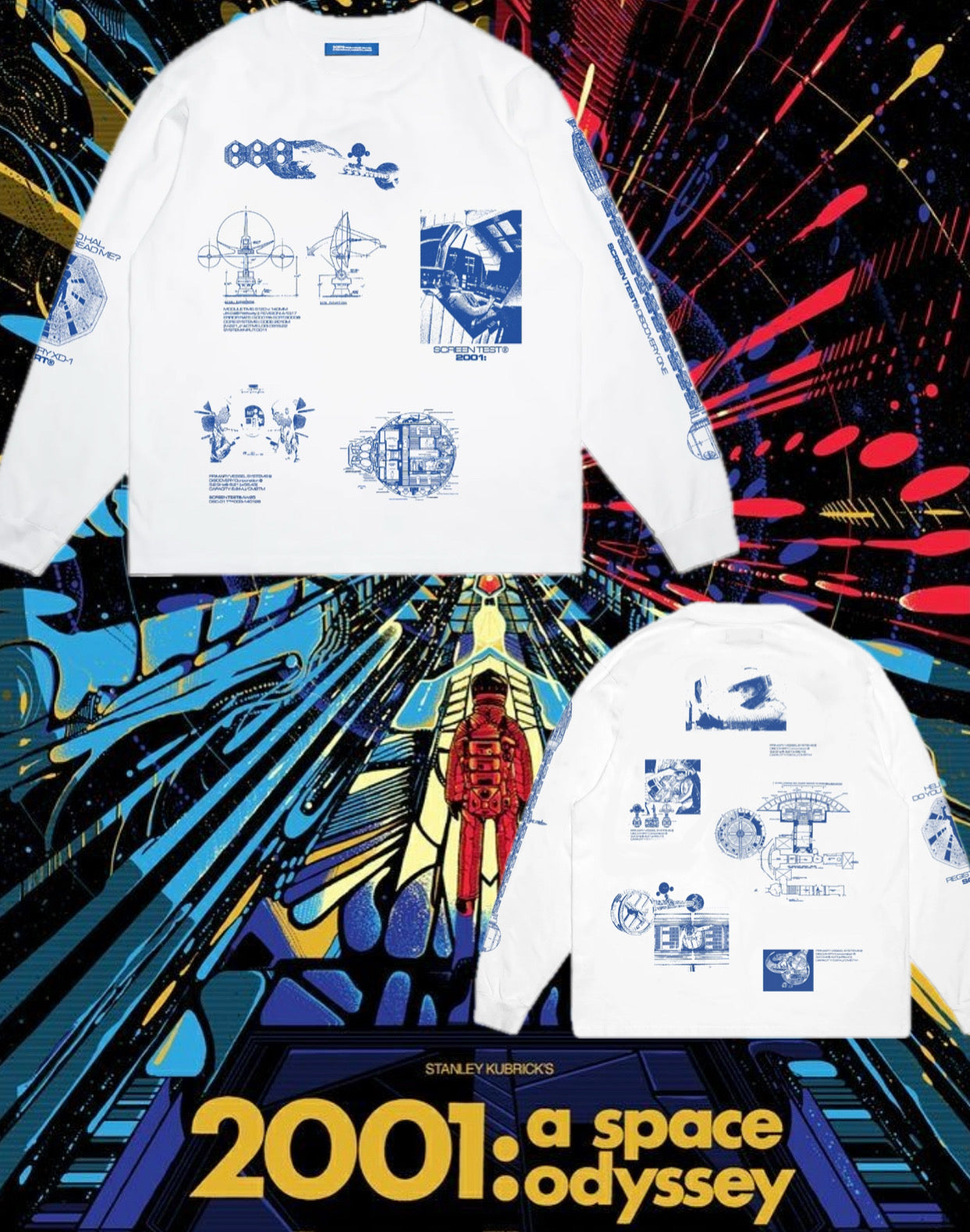 SCRT / Blueprint Longsleeve Tee【2001:A Space Odyssey】