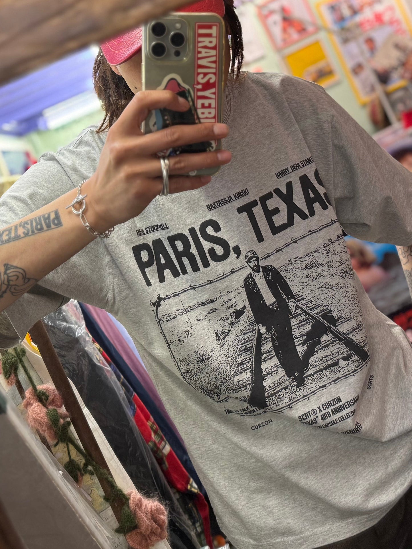 【PARIS,TEXAS】 Wandering T-Shirt/ LIGHT GREY "Offilial"【SCRT】