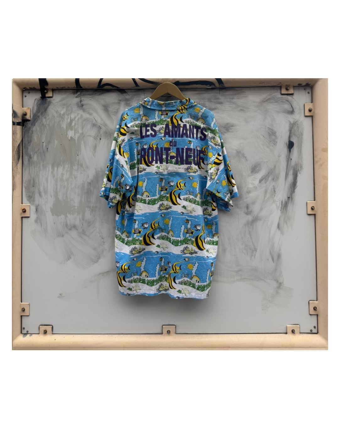 【Les Amants du Pont-Neuf】Riverbed Pattern Shirt(Title/Letter/Words)【ONE&ONLY/one-off】