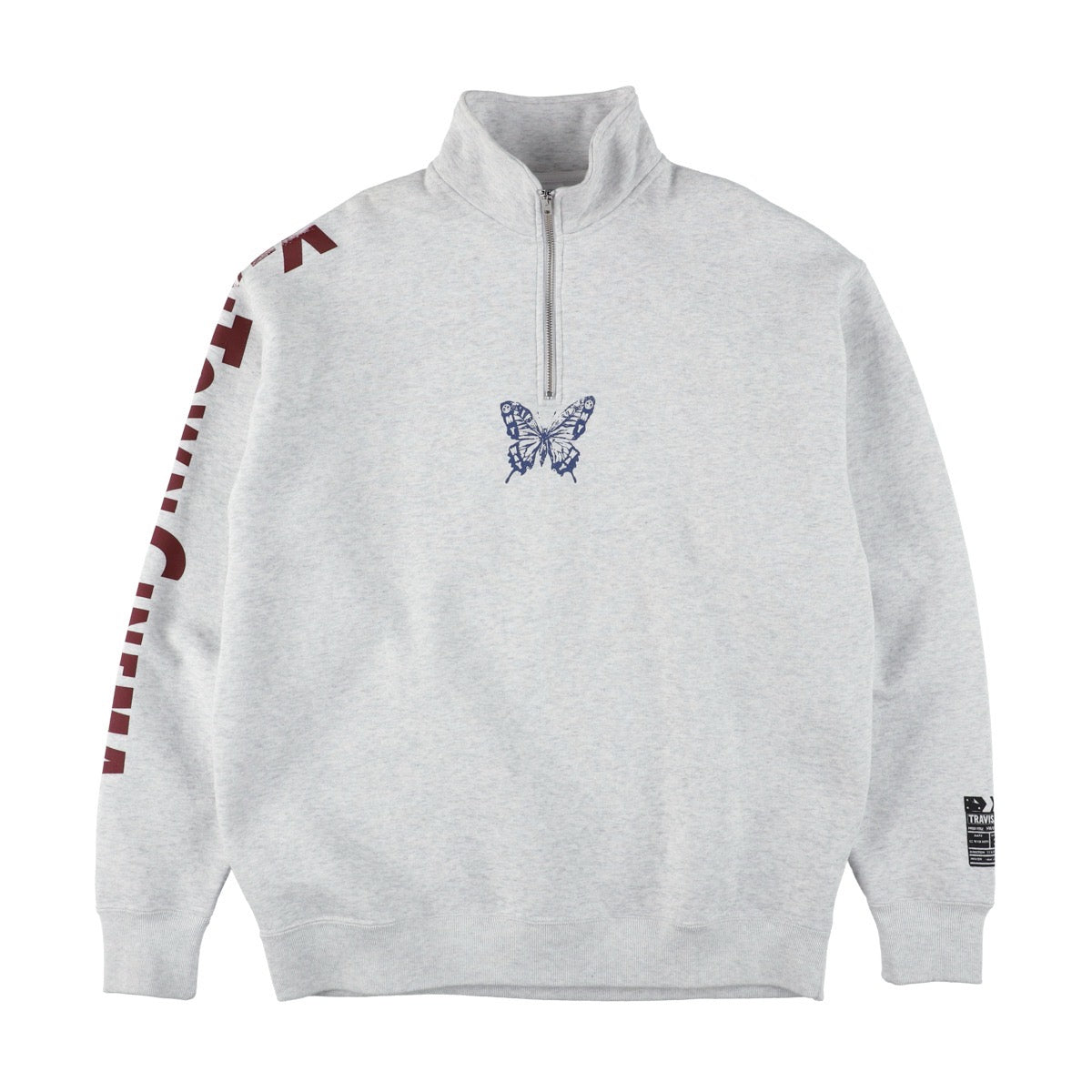 TRAVIS / SWALLOWTAIL Half Zip Sweat  ~ LIGHT GRAY【SCENE3】