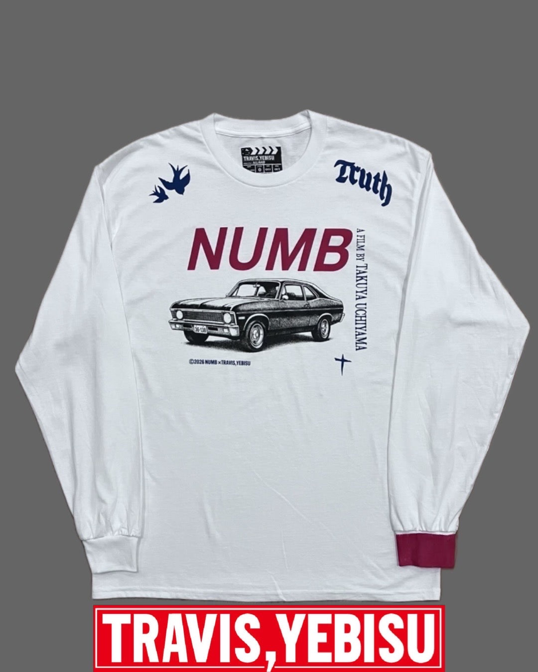 【しびれ】NUMB to Love Longsleeve T-shirt/ WHITE