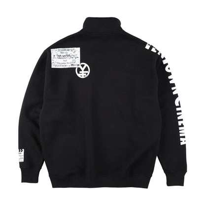 TRAVIS / SWALLOWTAIL Half Zip Sweat  ~ BLACK【SCENE3】