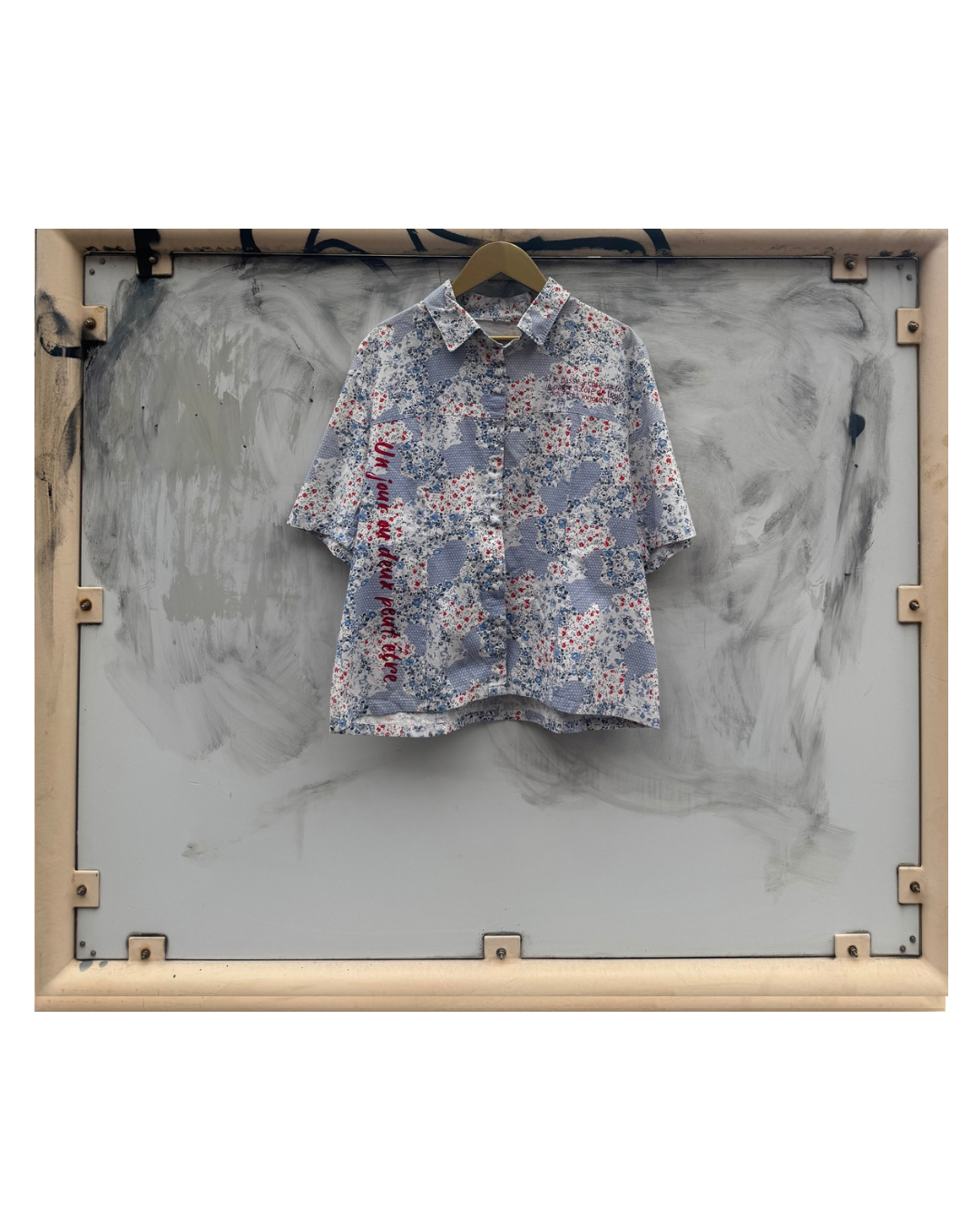 【MAUVAIS SANG】Dot × Floral Pattern Blouse(Title&Run/Words)【ONE&ONLY/one-off】