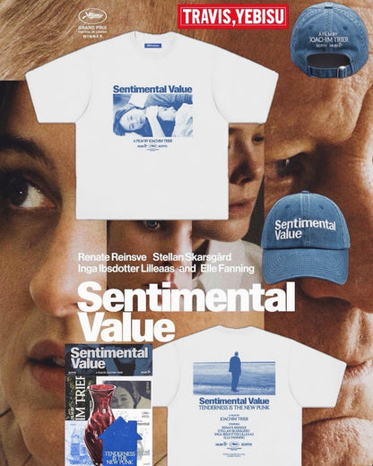 【Sentimental Value】New Punk T-shirt & Sticker Set/WHITE"Official"【SCRT】