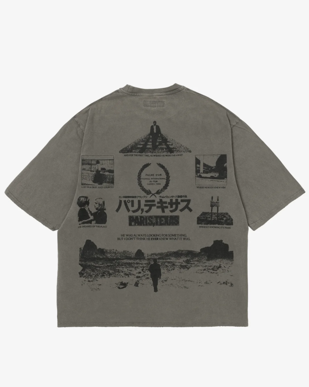【PARIS,TEXAS】Mojave T-Shirt/ FADE BROWN "Offilial"【SCRT】