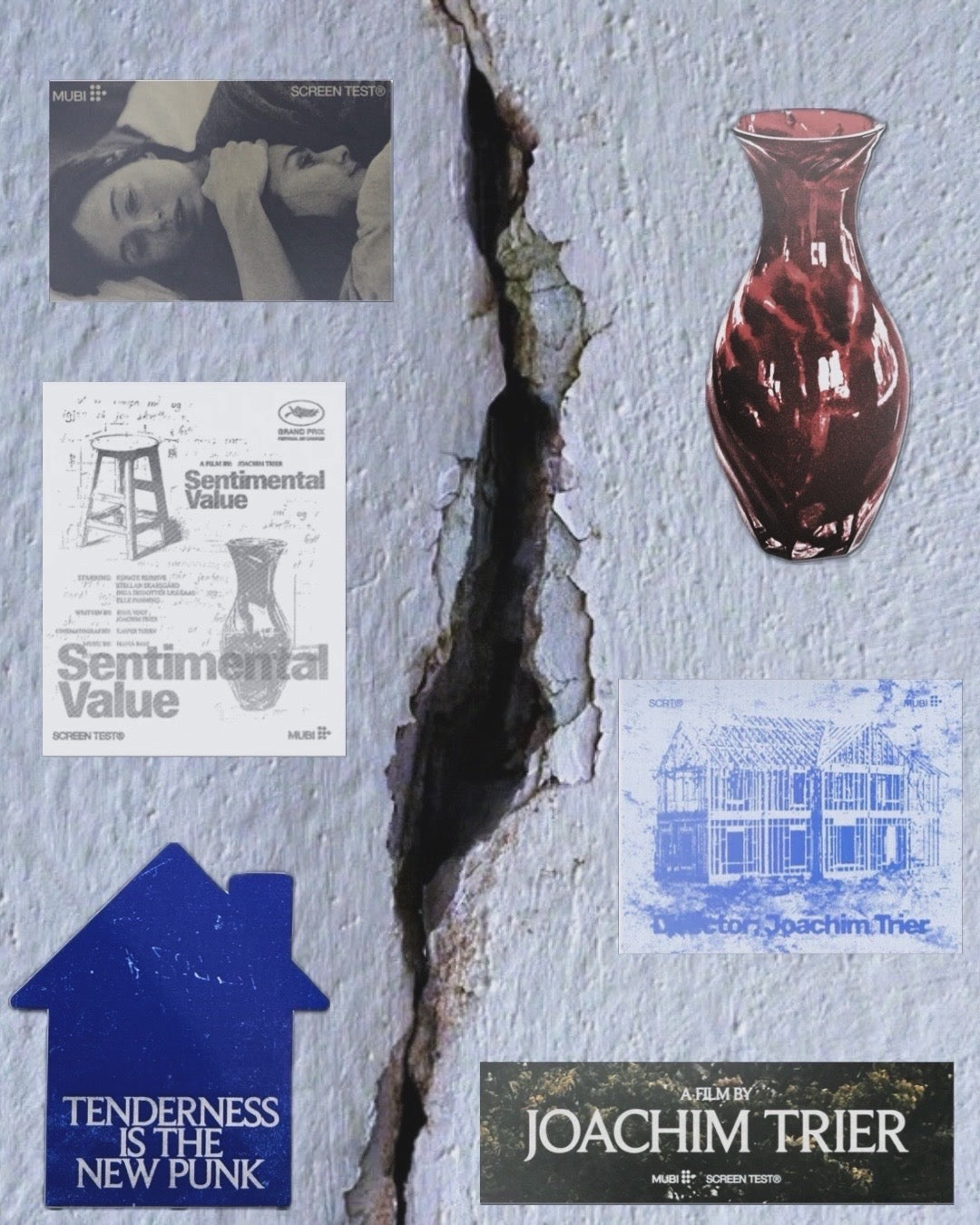 【Sentimental Value】Dad Cap & Sticker Set/BLUE(washed)"Official"【SCRT】