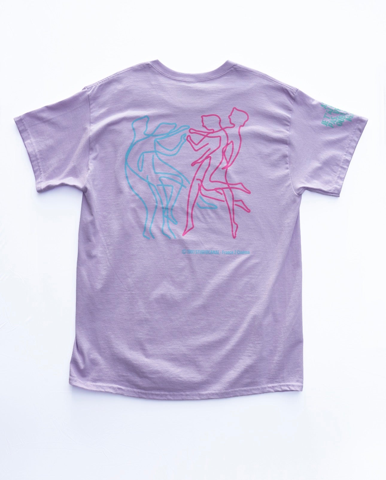 Les Amants du Pont-Neuf】Official T-shirt (Title&Neon)/L.PURPLE