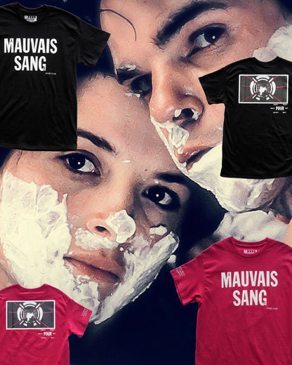 【MAUVAIS SANG】Official T-shirt (Title+Run/Wonder Drug)/BLACK【SCENE0】