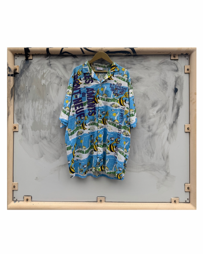 【Les Amants du Pont-Neuf】Riverbed Pattern Shirt(Title/Letter/Words)【ONE&ONLY/one-off】