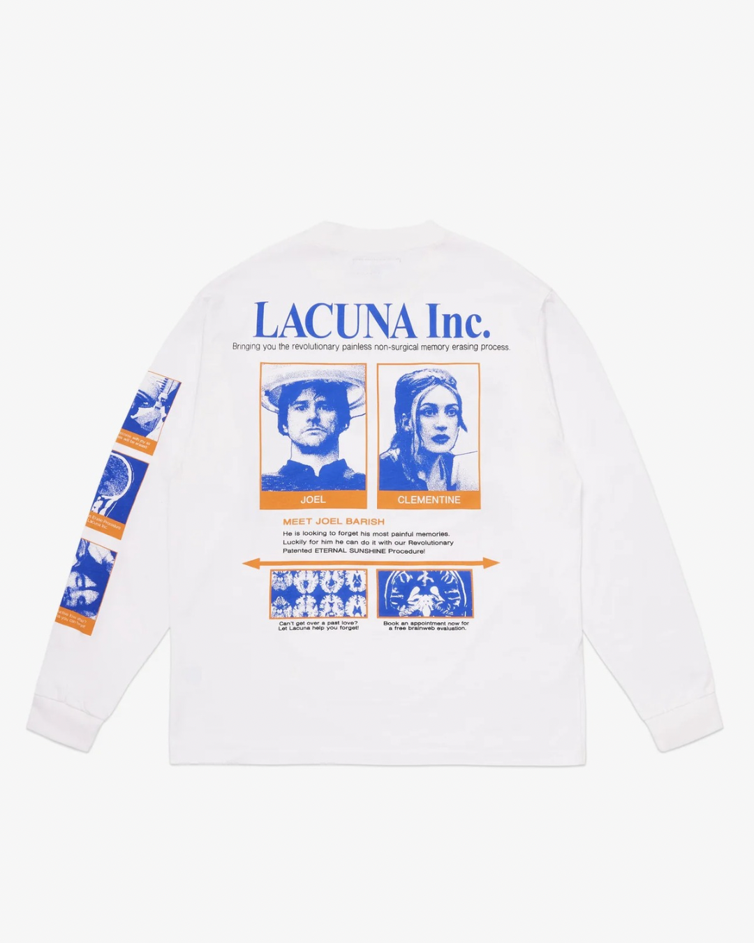 【Eternal Sunshine of the Spotless Mind】Don't Forget Longsleeve T-shirt w)Sticker Set/WHITE【SCRT】