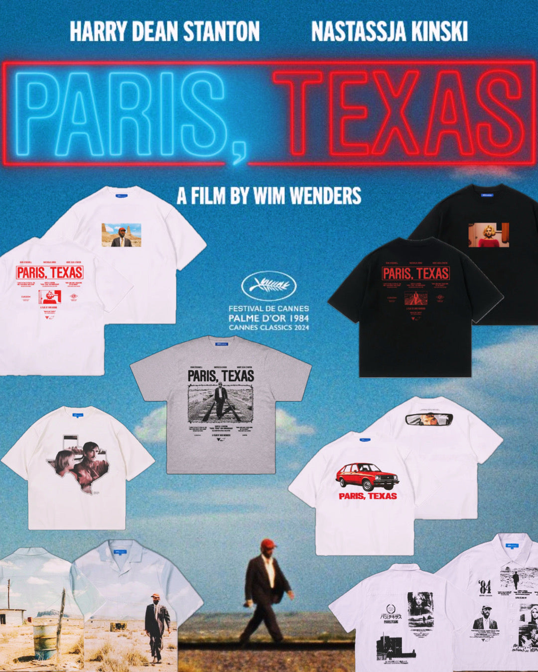 【PARIS,TEXAS】Ranchero T-shirt /OFF WHITE(Distressed Finish)"Offilial"【SCRT】