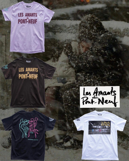 【Les Amants du Pont-Neuf】Official T-shirt (Title&Neon)/BROWN【SCENE0】