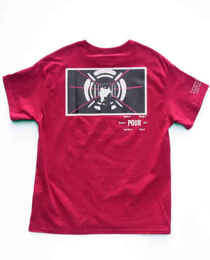 【MAUVAIS SANG】Official T-shirt (Title+Run/Wonder Drug)/DARK RED【SCENE0】