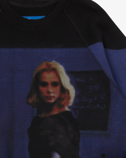 【PARIS,TEXAS】Booth 4 Waffle Sweatshirt(OVERSIZE) /BLACK"Official"【SCRT】