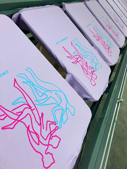 【Les Amants du Pont-Neuf】Les Amants du Pont-Neuf T-shirt (Title&Neon)/L.PURPLE【SCENE0】