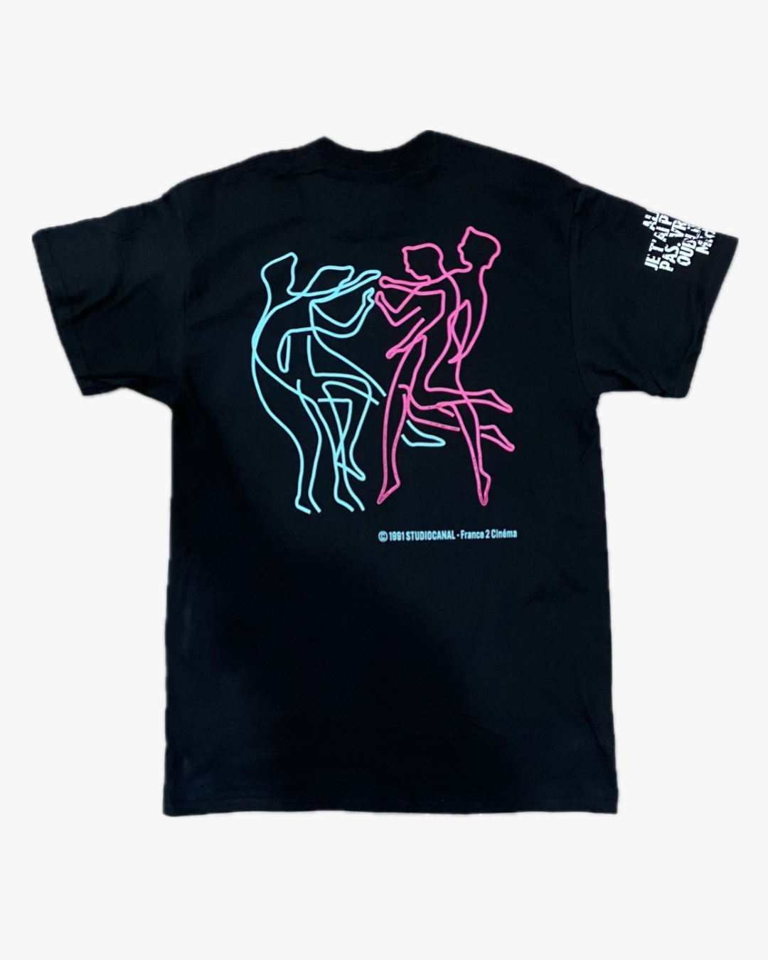 【Les Amants du Pont-Neuf】Les Amants du Pont-Neuf T-shirt (Title&Neon)/BLACK【SCENE0】