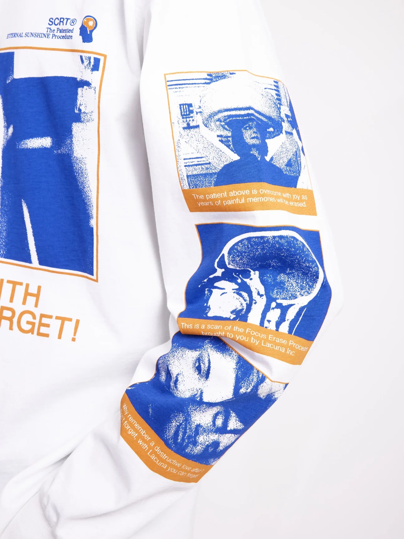 【Eternal Sunshine of the Spotless Mind】Don't Forget Longsleeve T-shirt w)Sticker Set/WHITE【SCRT】