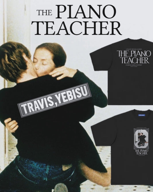 【THE PIANO TEACHER】HUPPERT T-shirt/BLACK "Official"【SCRT】
