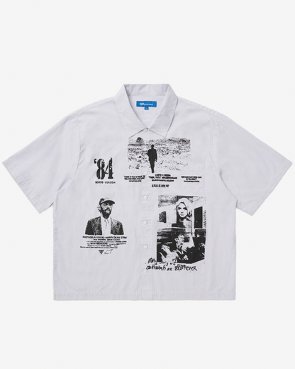 【PARIS,TEXAS】Hunter Shirt /GREY STRIPE "Offilial"【SCRT】