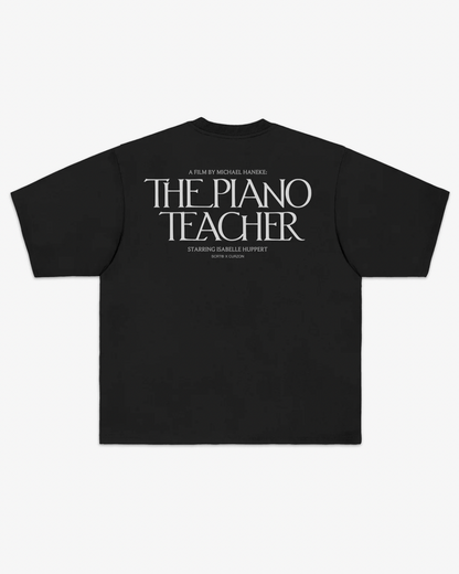 【THE PIANO TEACHER】HUPPERT T-shirt/BLACK "Official"【SCRT】