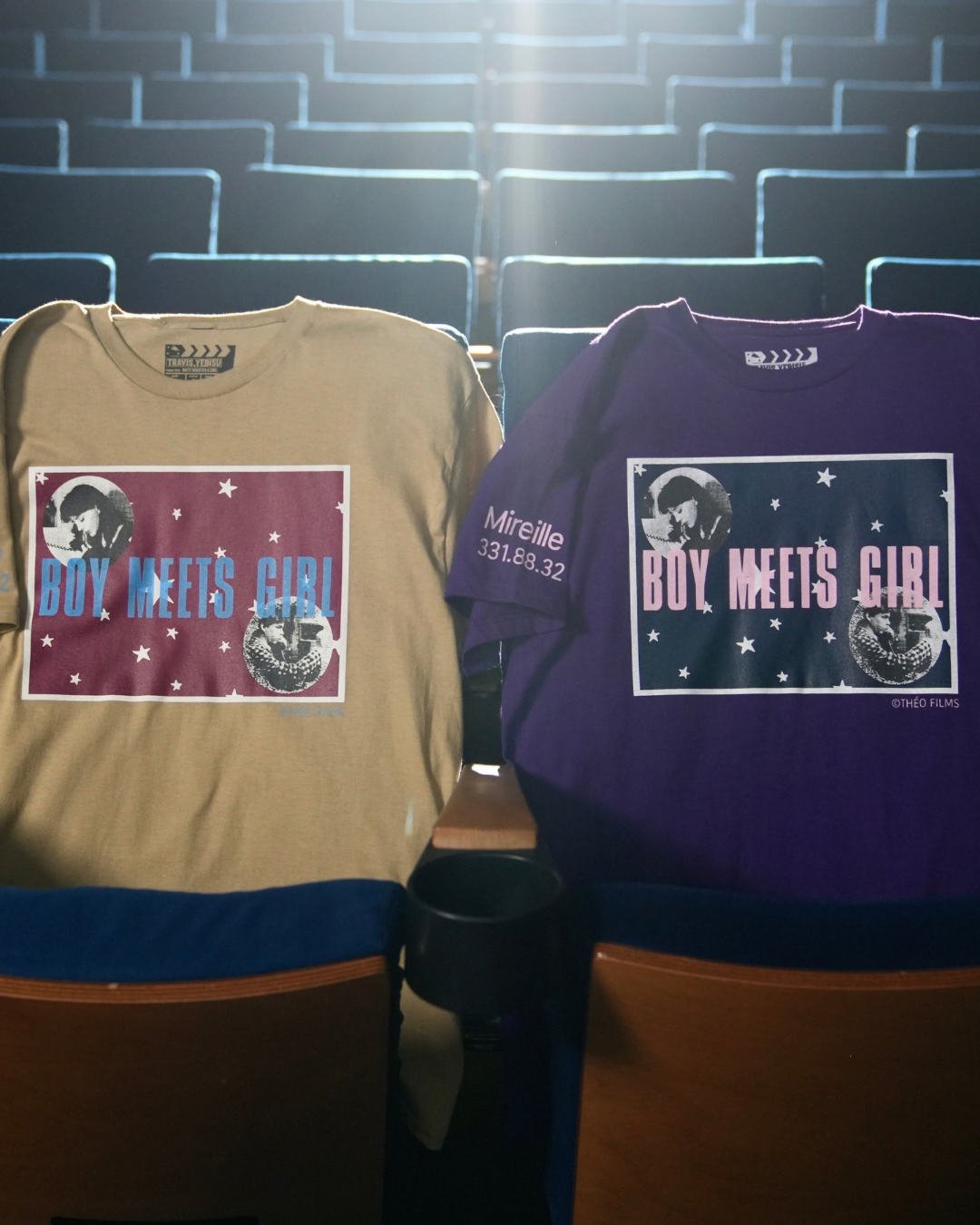 【BOY MEETS GIRL】Official T-shirt (Title&Call/Vinyl)/PURPLE【SCENE0】