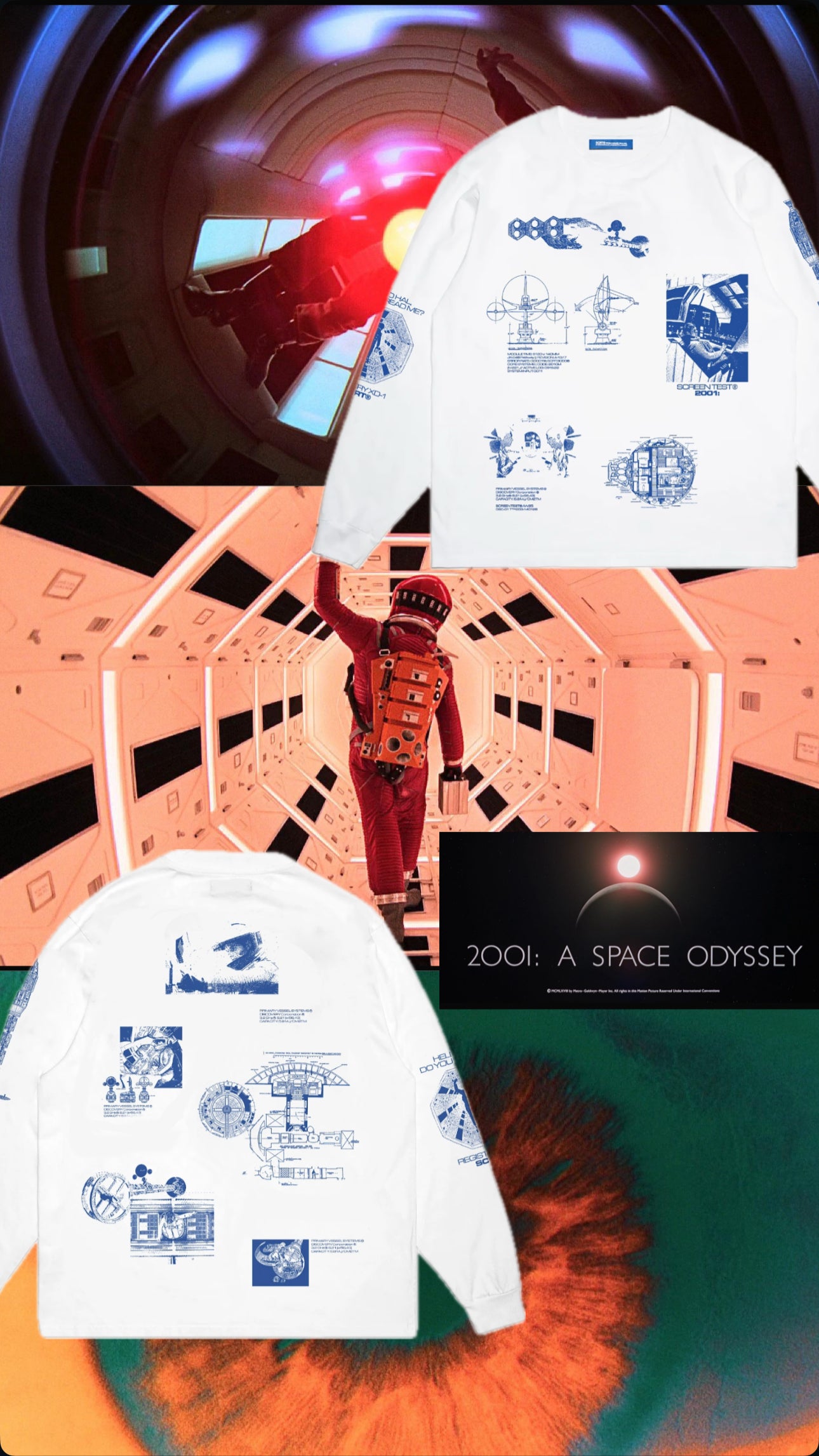 SCRT / Blueprint Longsleeve Tee【2001:A Space Odyssey】