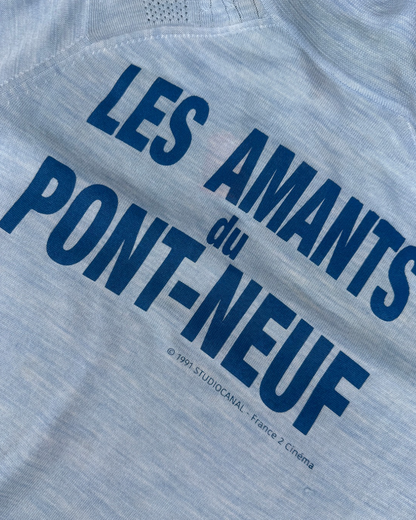 【Les Amants du Pont-Neuf】Knit Polo Shirt(Title&/Letter/Words)/PINK × BLUE × RED ST【ONE&ONLY/one-off】