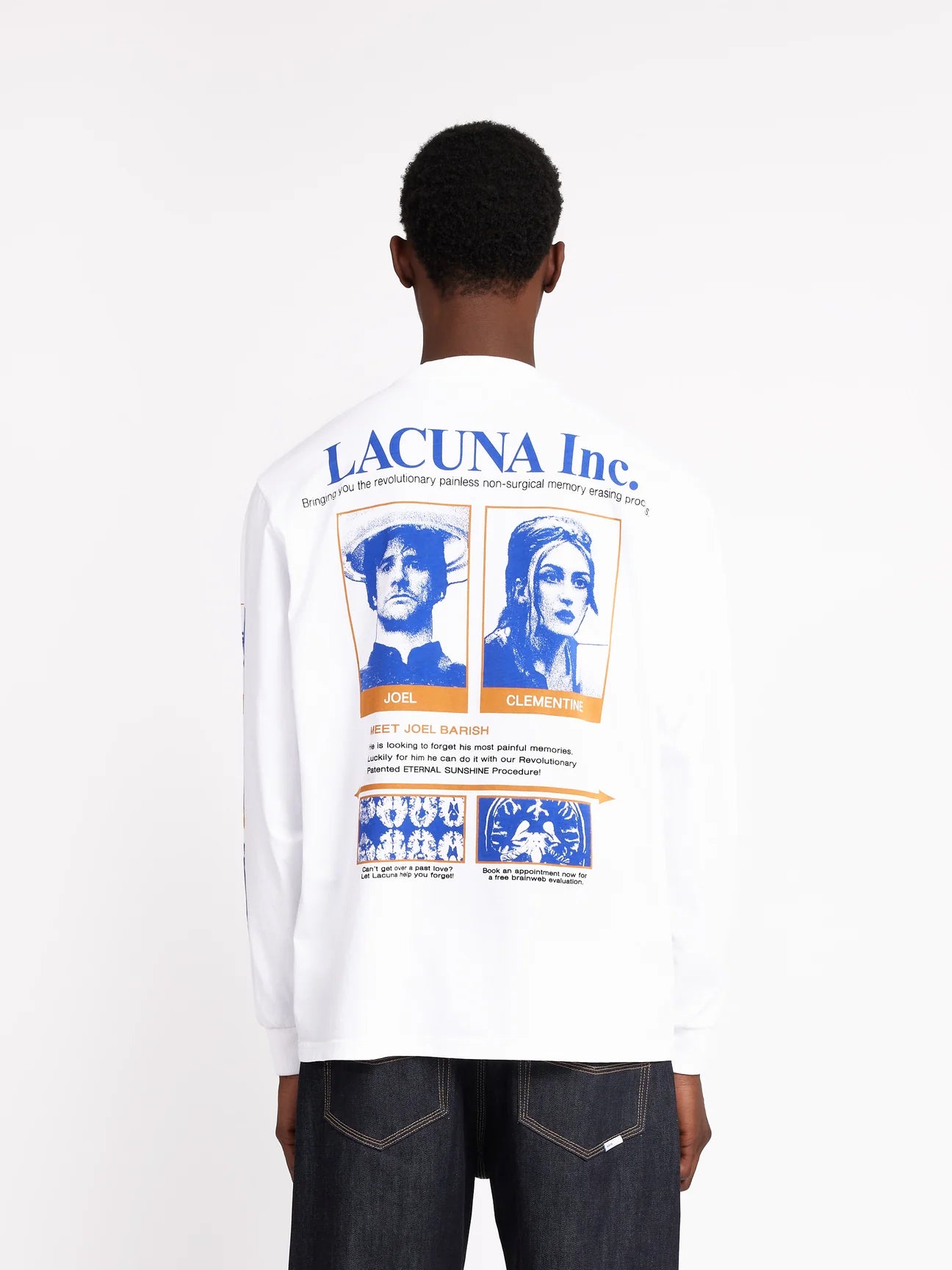 【Eternal Sunshine of the Spotless Mind】Don't Forget Longsleeve T-shirt w)Sticker Set/WHITE【SCRT】