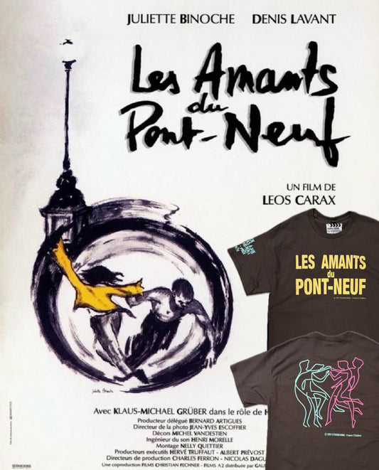 【Les Amants du Pont-Neuf】Les Amants du Pont-Neuf T-shirt (Title&Neon)/BROWN【SCENE0】