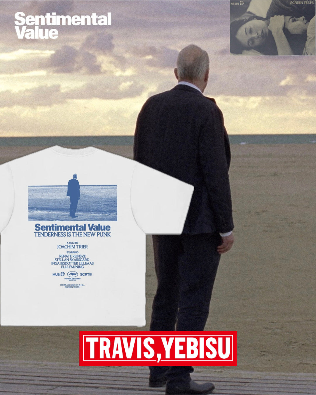 【Sentimental Value】New Punk T-shirt & Sticker Set/WHITE"Official"【SCRT】