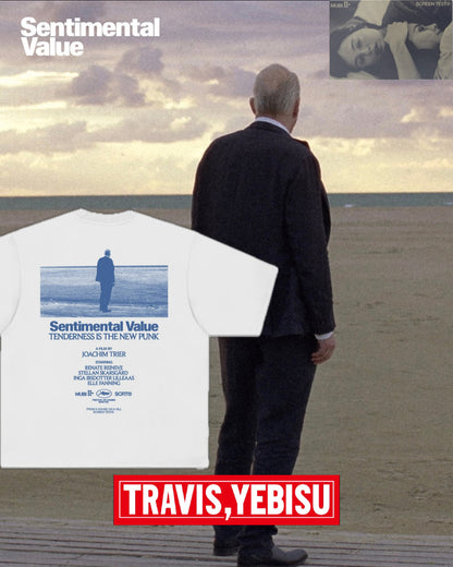 【Sentimental Value】New Punk T-shirt & Sticker Set/WHITE"Official"【SCRT】