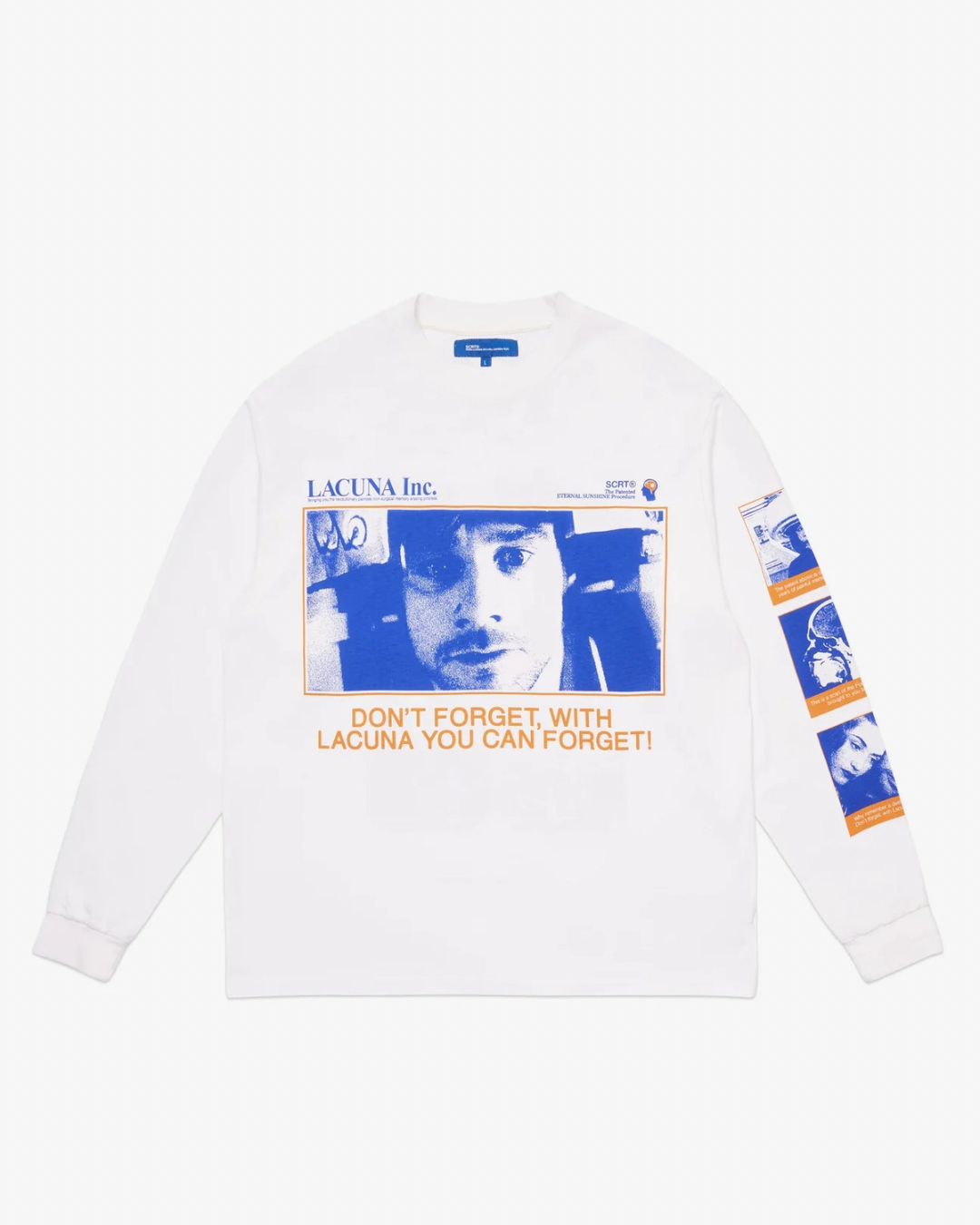 【Eternal Sunshine of the Spotless Mind】Don't Forget Longsleeve T-shirt w)Sticker Set/WHITE【SCRT】