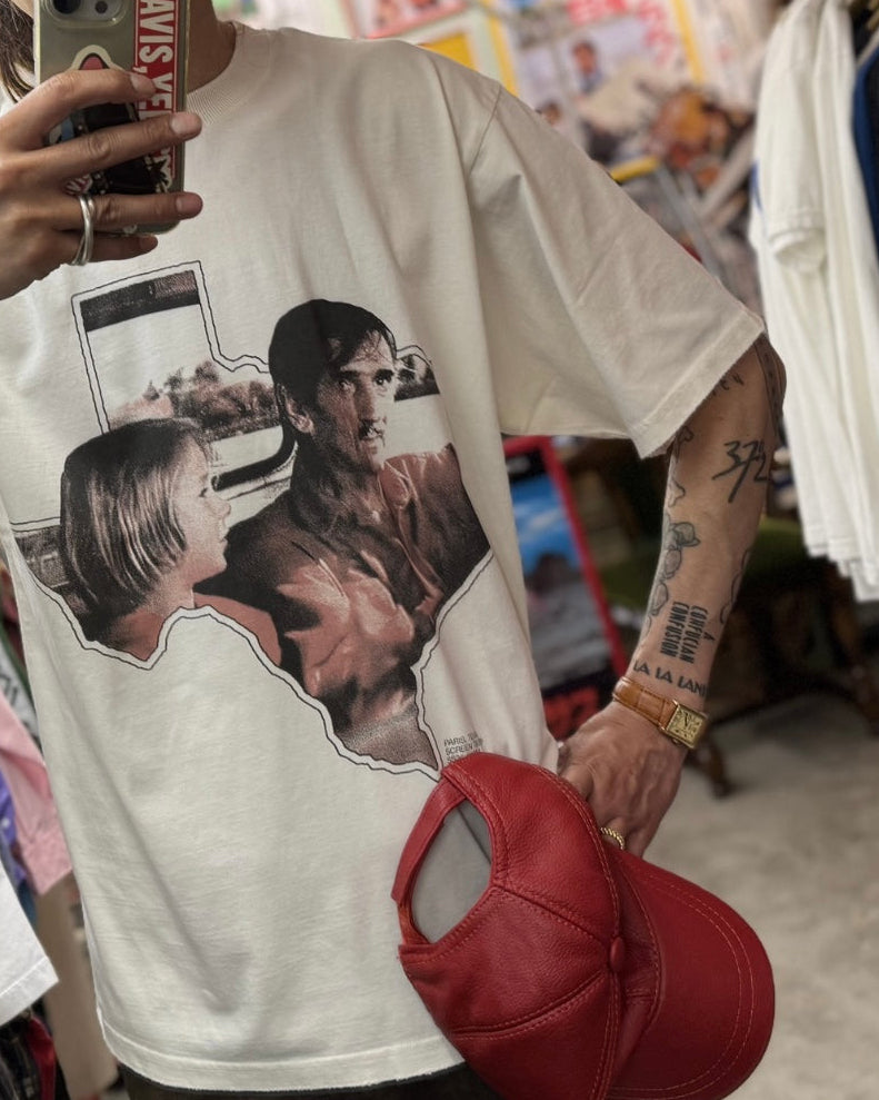 【PARIS,TEXAS】Ranchero T-shirt /OFF WHITE(Distressed Finish)"Offilial"【SCRT】