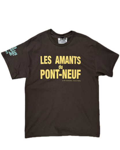 【Les Amants du Pont-Neuf】Les Amants du Pont-Neuf T-shirt (Title&Neon)/BROWN【SCENE0】