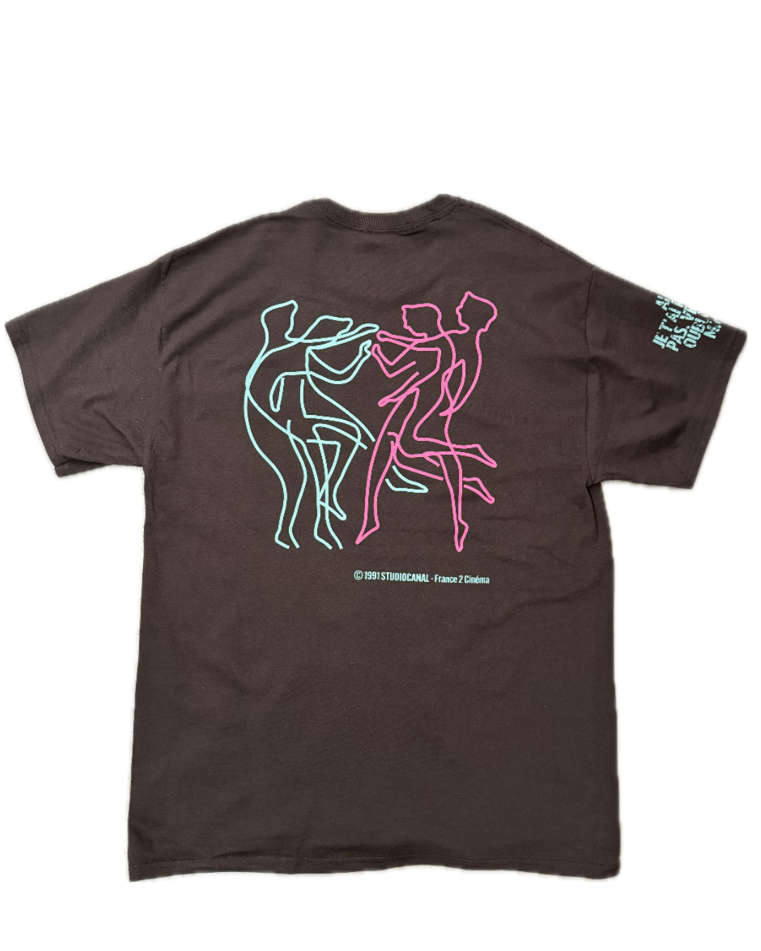 【Les Amants du Pont-Neuf】Les Amants du Pont-Neuf T-shirt (Title&Neon)/BROWN【SCENE0】