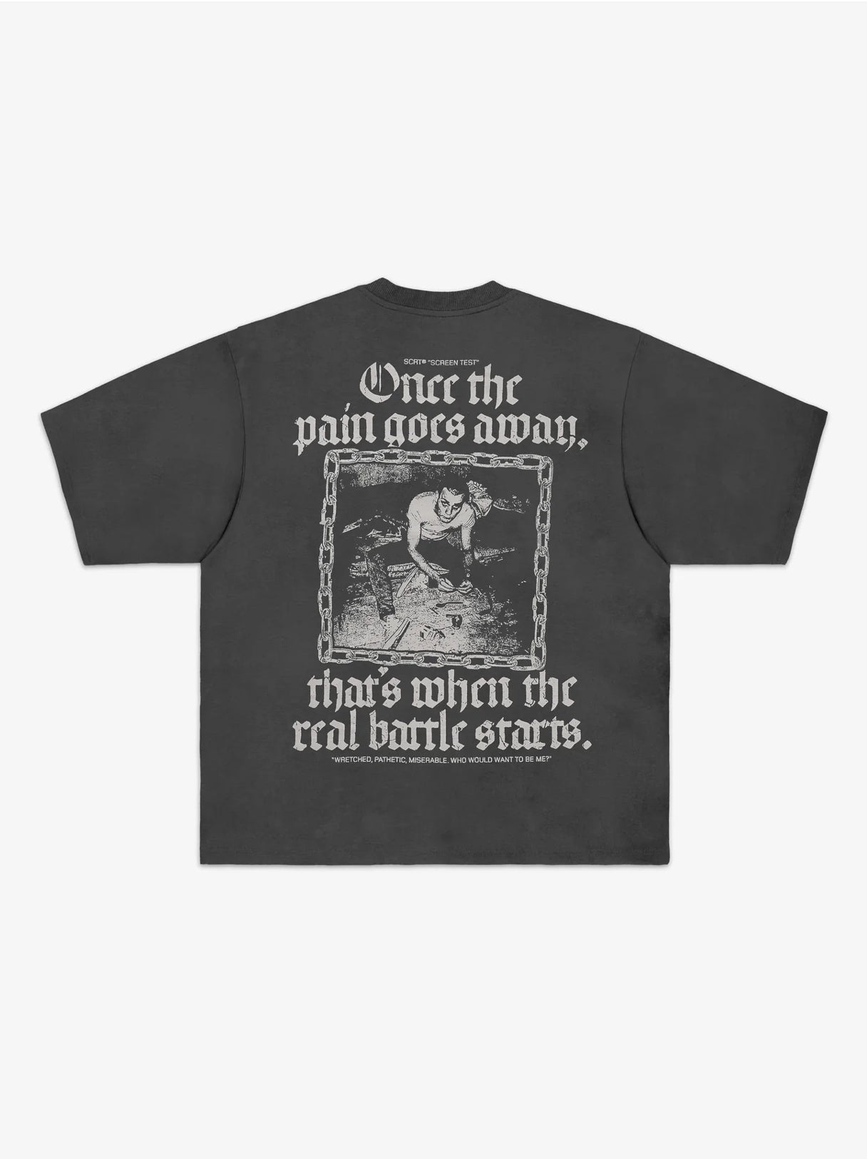 SCRT / Wretched T-Shirt w)Sticker set ~CHARCOAL~【Trainspotting】