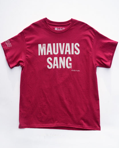 【MAUVAIS SANG】Official T-shirt (Title+Run/Wonder Drug)/DARK RED【SCENE0】