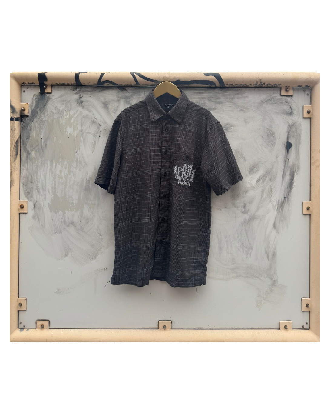 【Les Amants du Pont-Neuf】Check Shirt(Title&/Letter)/BLACK CK【ONE&ONLY/one-off】