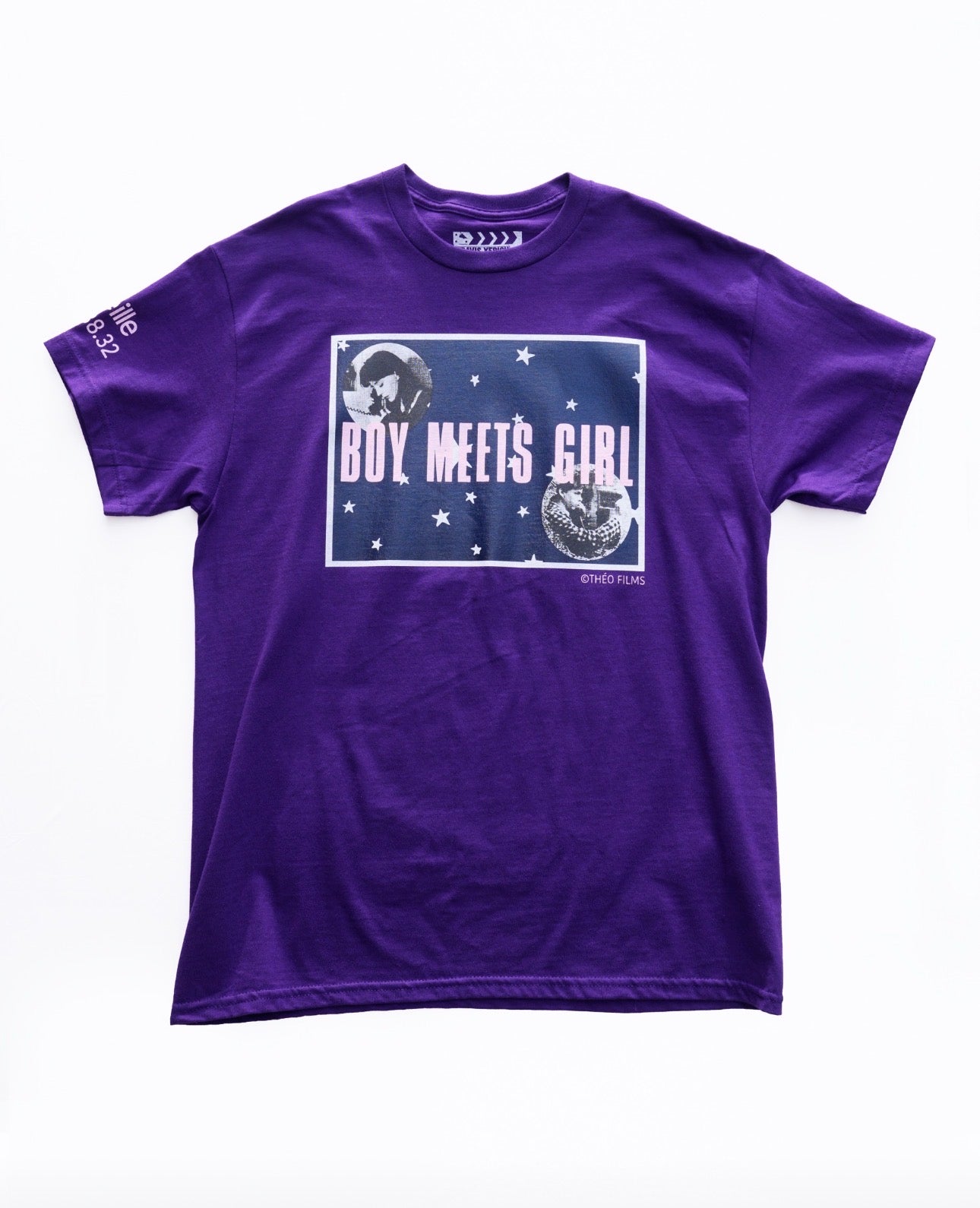 【BOY MEETS GIRL】Official T-shirt (Title&Call/Vinyl)/PURPLE【SCENE0】