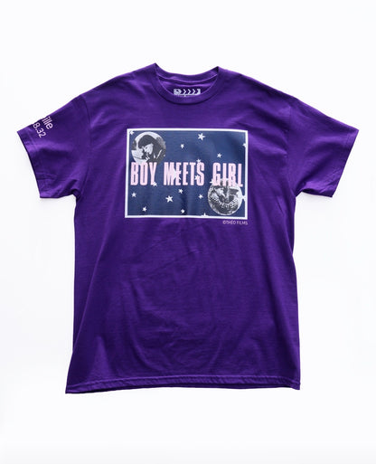 【BOY MEETS GIRL】Official T-shirt (Title&Call/Vinyl)/PURPLE【SCENE0】