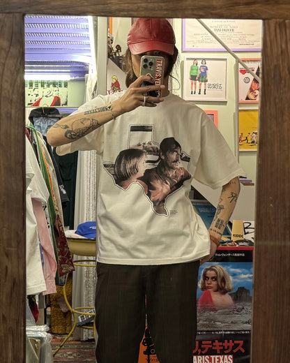 【PARIS,TEXAS】Ranchero T-shirt /OFF WHITE(Distressed Finish)"Offilial"【SCRT】