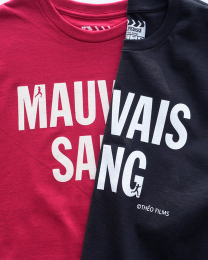 【MAUVAIS SANG】Official T-shirt (Title+Run/Wonder Drug)/DARK RED【SCENE0】