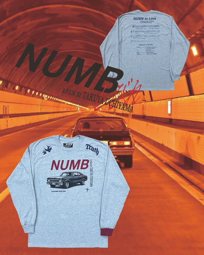 【しびれ】NUMB to Love Longsleeve T-shirt/ GRAY(TRAVIS Limited)