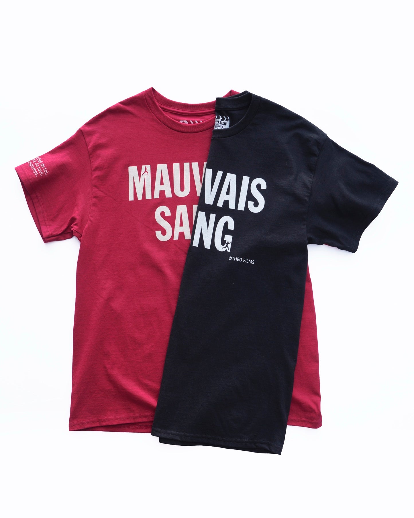 【MAUVAIS SANG】Official T-shirt (Title+Run/Wonder Drug)/DARK RED【SCENE0】