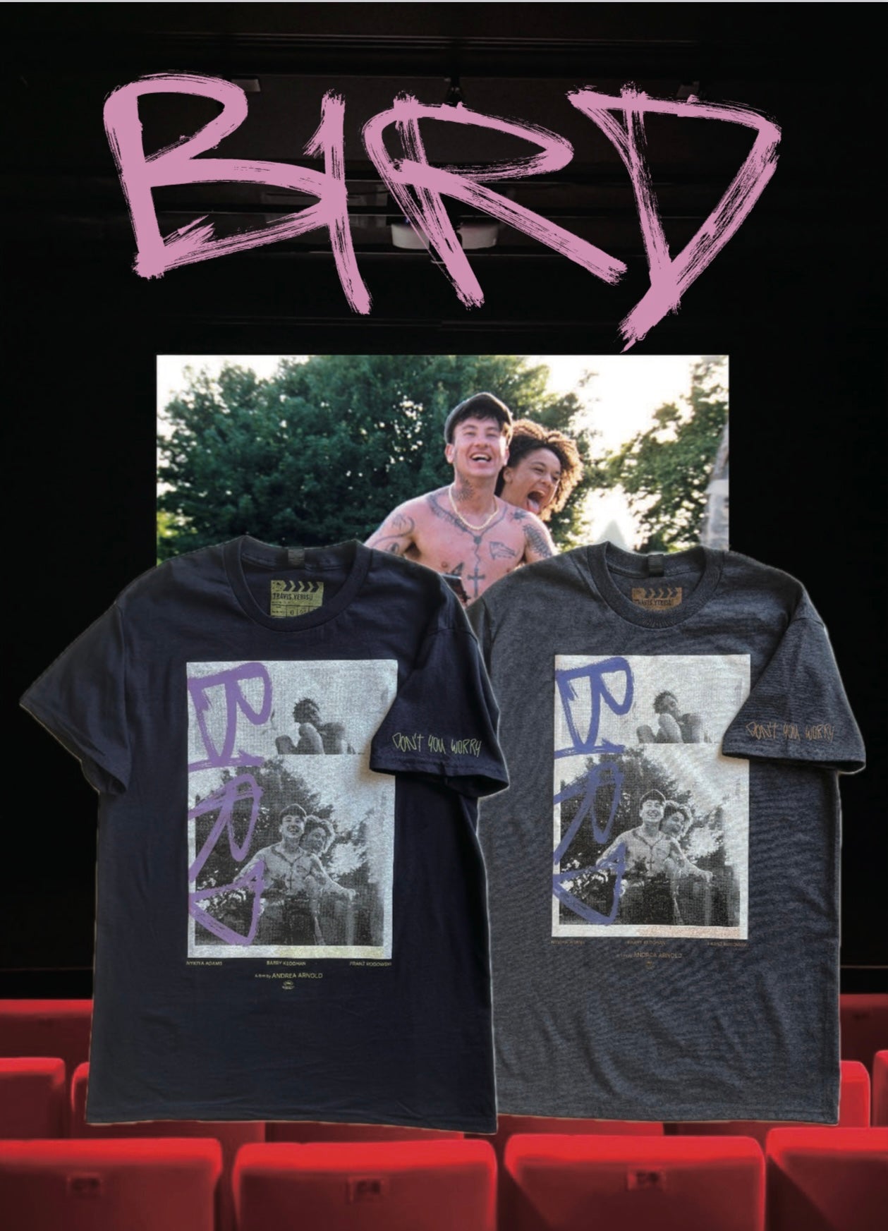 【バード ここから羽ばたく】/ Official Tee ~Fade Navy/TRAVIS Limited【SCENE0】