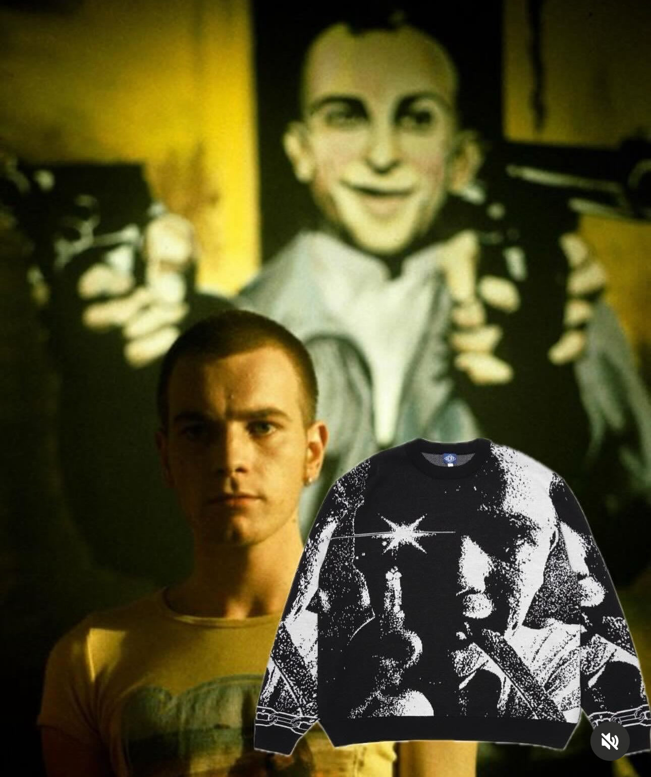 SCRT / Renton knit w)Sticker set ~BLACK~【Trainspotting】